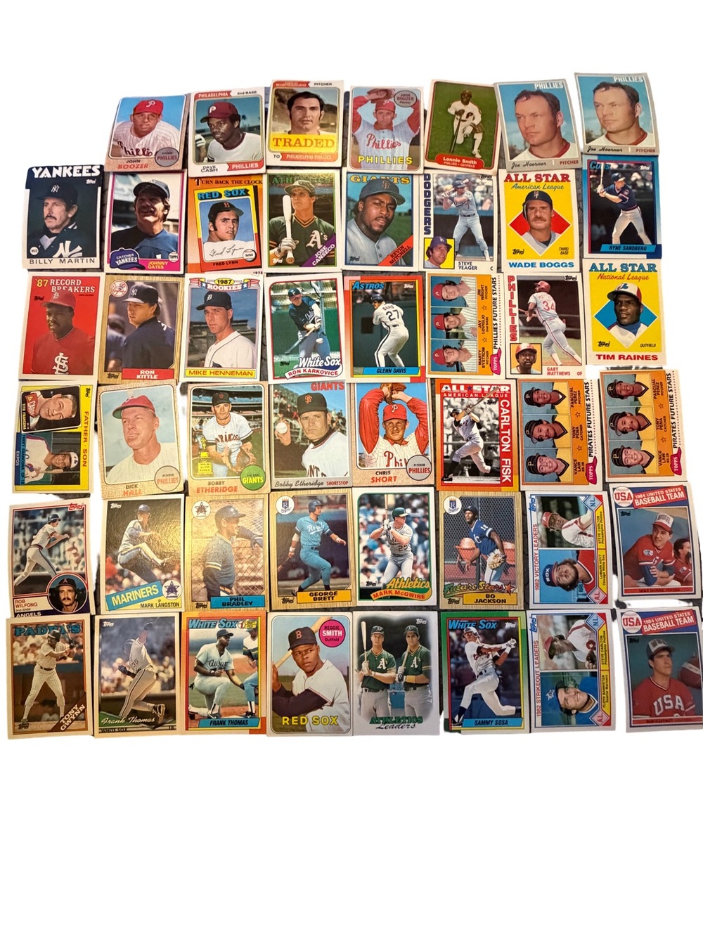 Vintage Baseball Trading Cards Collection - Multicolor lot 1